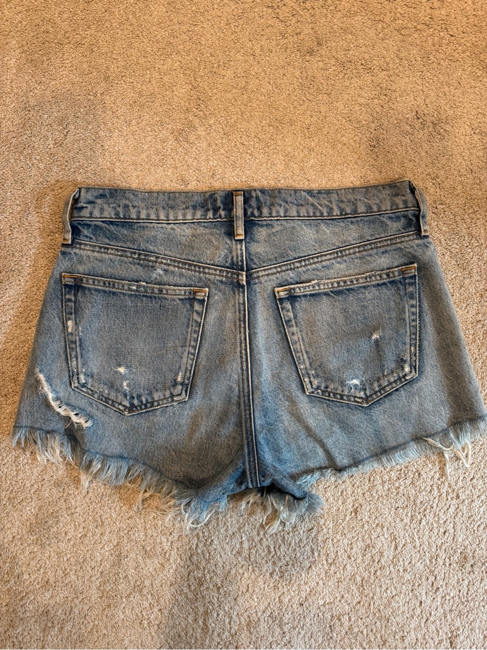 Agolde Distressed Denim Cutoff Shorts in Swapmeet - Picture 3 of 4